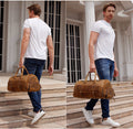 Men's Vintage Leather Duffle Bag